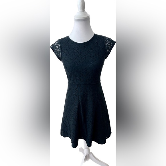 NWOT 🥰 LOFT 🥰 Green Lace A-Line Petite Dress - 4P - Picture 3 of 5